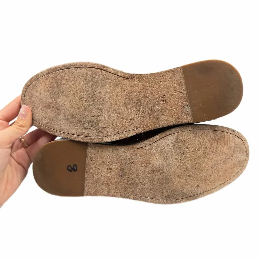 Nisolo Mara Brown Woven Leather Slip-On Casual Comfort Preppy Flat Loafers